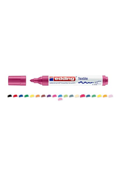 Edding Textile Marker Fabric Painting Pen 2-3 Mm Carmin