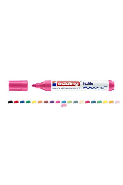 Edding Textile Marker Fabric Painting Pen 2-3 Mm Highlighter Pink
