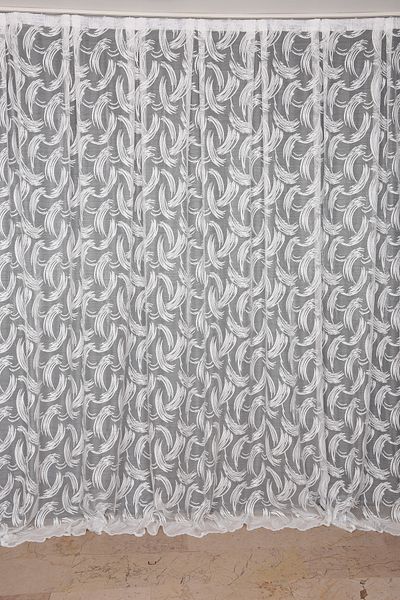 AKÇA TEKSTİL Kılınç Model Off White Color Single Wing Ready Pleated Background Curtain 300*260