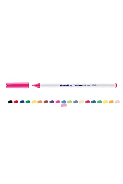 Edding 4600 Kumaş Boyama Kalemi 1.0mm Fosforlu Pembe