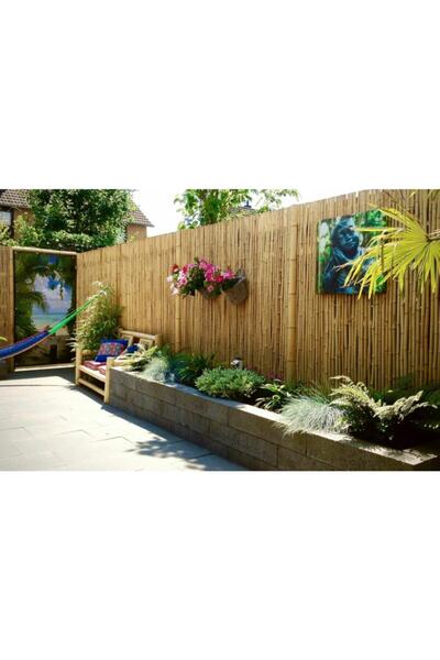 tunalar 1 Metre X 4,50 Metre Hasır Çit Rulo Çit Bahçe Çit Balkon Çit Saz Kamış