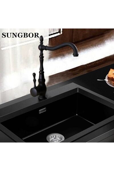 OEM صنبور حوض المطبخ باللون الأسود، منتج جديد