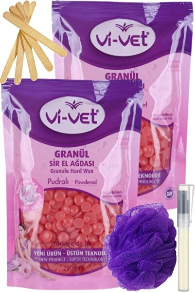 Vi-vet Pudralı Inci Boncuk Granül Sir El Ağdası 250gr 2'li Set + Spatula + Li...