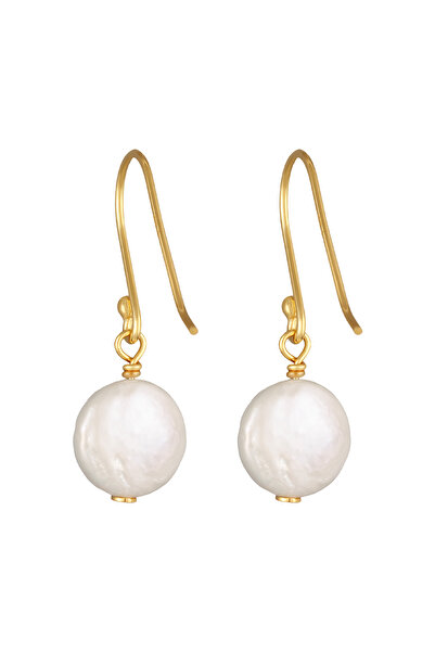 ELLI Ohrringe Perle Barock Ohrhänger 925 Silber vergoldet