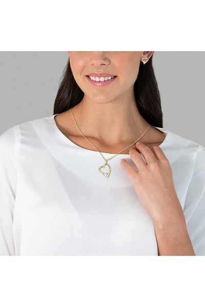 Rafaela Donata Set mit Kristallen von Swarovski® Set (Kette+Ohrringe)
 verziert mit Kristallen von Swarovski® weiß