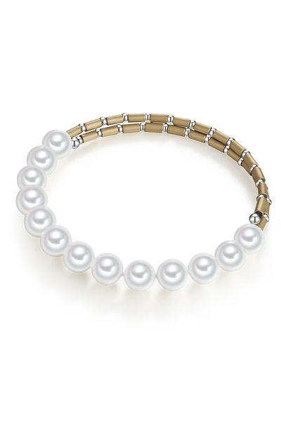Lulu & Jane Perlenarmband Armband Muschelkernperle weiß