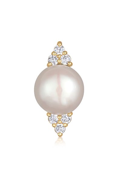 ELLI Anhänger Süßwasserperle Zirkonia Elegant 925 Gümüş
