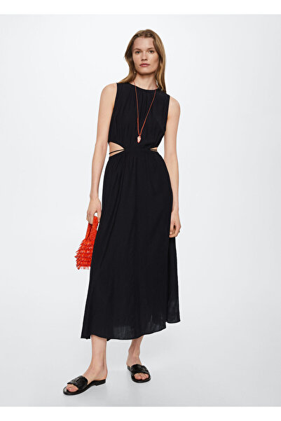 MANGO Woman Kadın Siyah Elbise