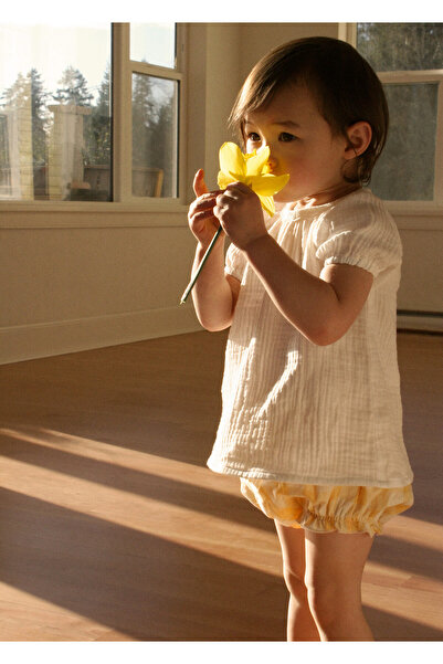 MANGO Kids Pastel Sari Şort & Bermuda