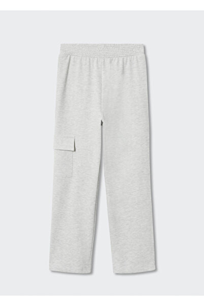 MANGO Kids Girl's Light Gray Trousers