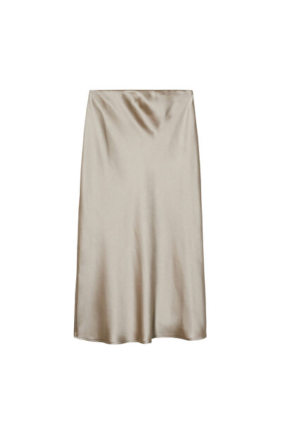 MANGO Woman Kadın Gümüş Etek 37995905