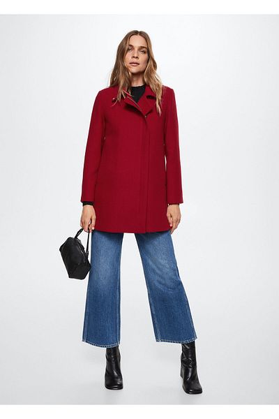 MANGO Woman Women's Red Coat