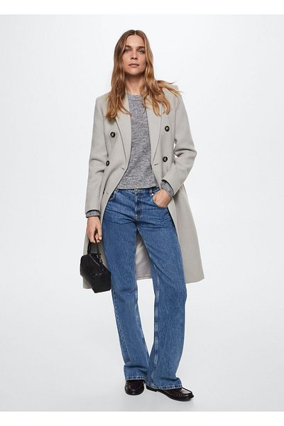 MANGO Woman Women's Ice Gray Coat