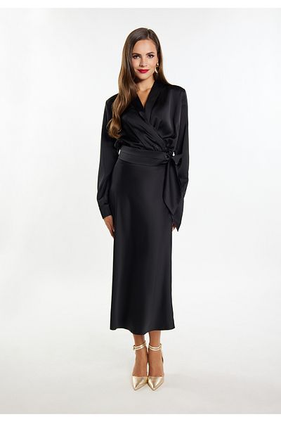 Faina Wickelbluse aus Satin