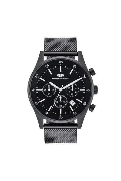 Rhodenwald & Söhne Chronograph Herren Chronograph schwarz Edelstahl schwarz
