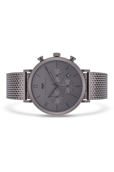 Rhodenwald & Söhne Chronograph Herren Chronograph grau Edelstahl grau
