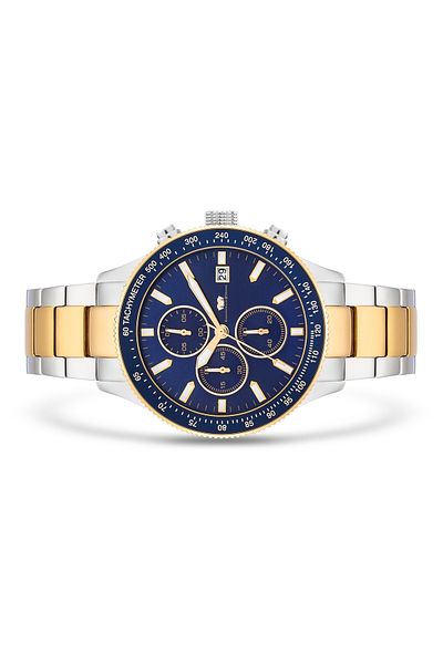 Rhodenwald & Söhne Chronograph Herren Chronograph silber Edelstahl silber/gelbgold