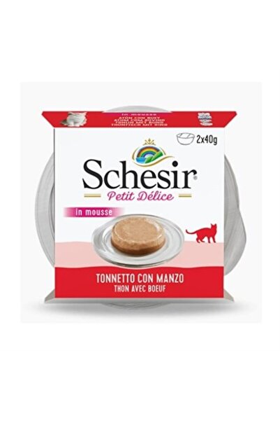 Schesir Petit Delice Ton Balıklı ve Etli Yetişkin Kedi Konservesi 40g