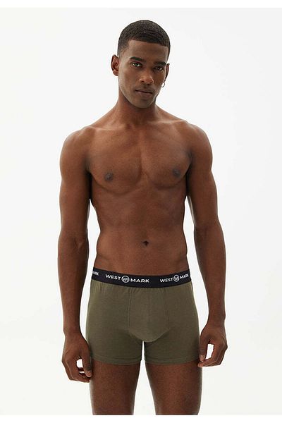 WESTMARK LONDON Ανδρικό σετ μπόξερ 3 τεμαχίων λευκό χακί Navy Blue Regular Fit OSCAR TRUNK