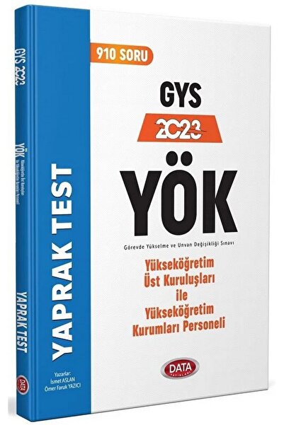Data Yayınları Data 2023 GYS YÖK Yükseköğretim Üst Kuruluşları ile Kurumları ...
