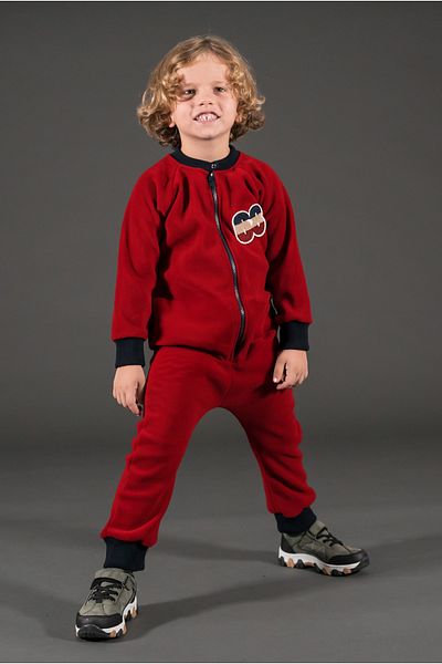 Baokids Fleece Jumpsuit "RED SOFT