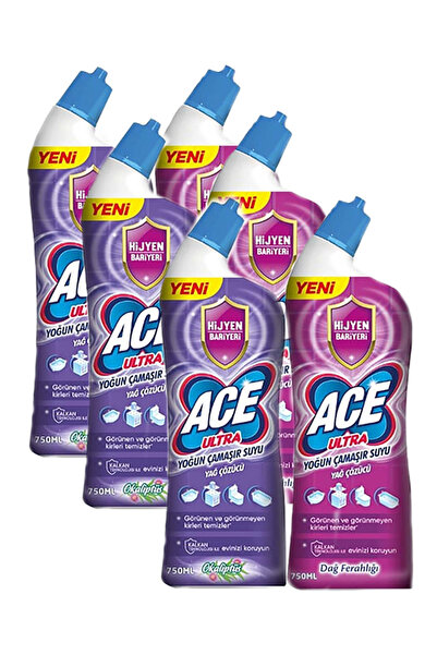ACE Yoğun Kıvamlı Çamaşır Suyu Seti (6 adet 750 ml)