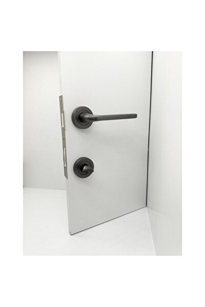 KOLDOOR Özen Araç Mat Skoç Füme Rozetli Wc Banyo Kapı Kolu 1 Takım