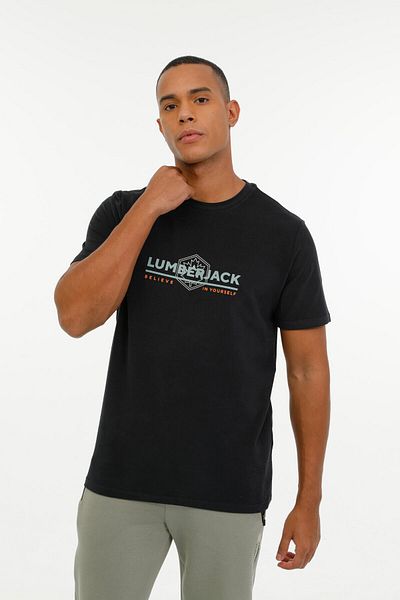 lumberjack ML MADRID-B 11TY608 3PR Μαύρο ανδρικό κοντομάνικο μπλουζάκι
