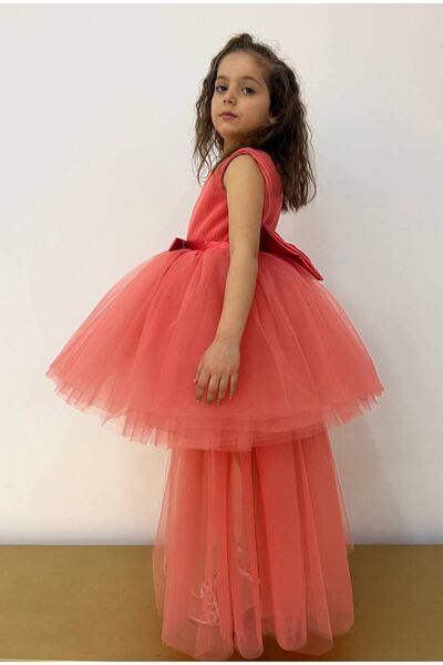 nisaykids kız çocuk içi astarlı taş detaylı elbise