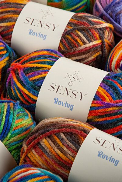 SENSY Roving El Örgü İpi Multi Çokχρωμο İp Atkı Bere İpi Πουλόβερ Πανcho Ιππόκαμπος Karnaval