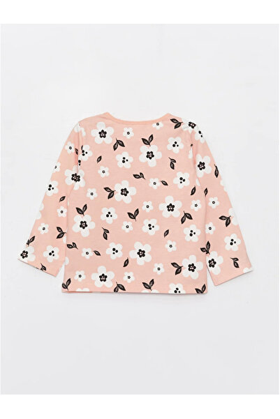 LC Waikiki LCW baby Bisiklet Yaka Uzun Kollu Baskılı Kız Bebek Pijama Takımı