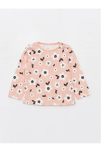 LC Waikiki LCW baby Crew Neck Long Sleeve Printed Baby Girl Pajama Set