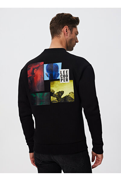 Lee Cooper O Neck White Men's Sweatshirt 241 LCM241023 KONEL WHITE