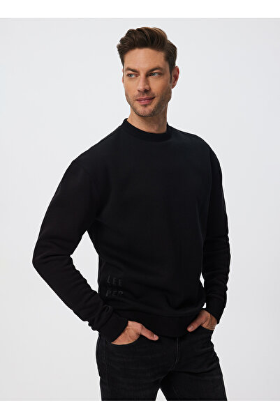 Lee Cooper O Neck White Men's Sweatshirt 241 LCM241023 KONEL WHITE