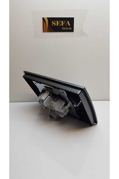 ELBİ DOUBLE RECESSED OUTLET ELBİ BRAND SMOKED COLOR
