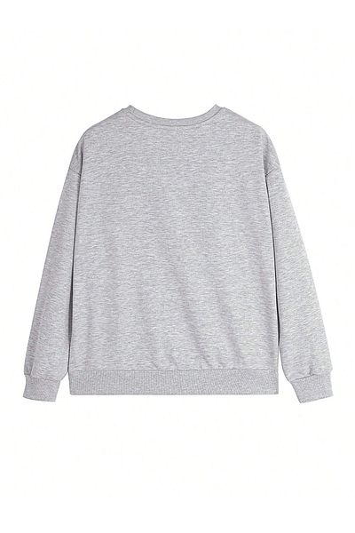 PALPİTO Hanorac oversize cu logo-ul gri pentru femei