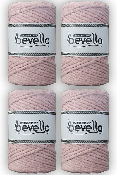 Bevella Macrame Cord Taranan Macrame String Single Twist Scannable 3 mm String Cotton Macrame Strings 1 kg (4X250 gr)