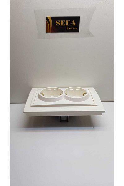 ELBİ White Brand Double Recessed Socket Dress