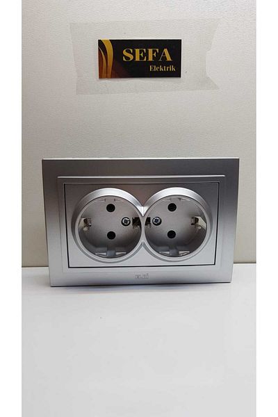 ELBİ Metal Gray Double Recessed Socket Dress - Brand