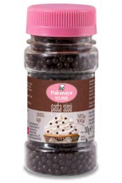 Pakmaya Chocolate Covered Dark Bead Cake Decoration 50 g X 3 Pieces
