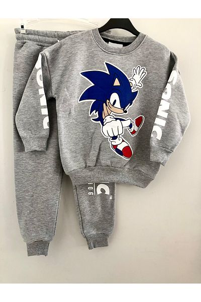 Minikçe بدلة شتوية مطبوعة من 3 خيوط للموسم الجديد Sonic Sega