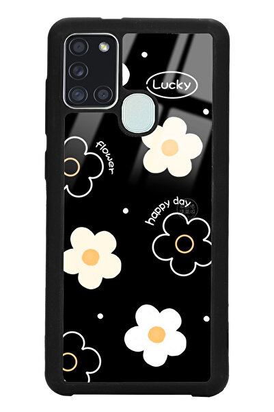Spoyi Samsung A21s Lucky Happy Day Tasarımlı Glossy Telefon Kılıfı