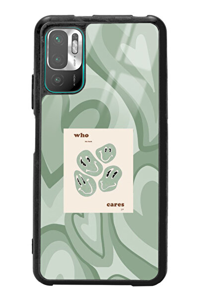 Spoyi Xiaomi Redmi Note 10 5g Who Cares Green Tasarımlı Glossy Telefon Kılıfı