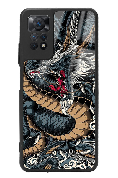 Spoyi Xiaomi Redmi Note 12 Pro 4G Ejderha Tasarımlı Glossy Telefon Kılıfı