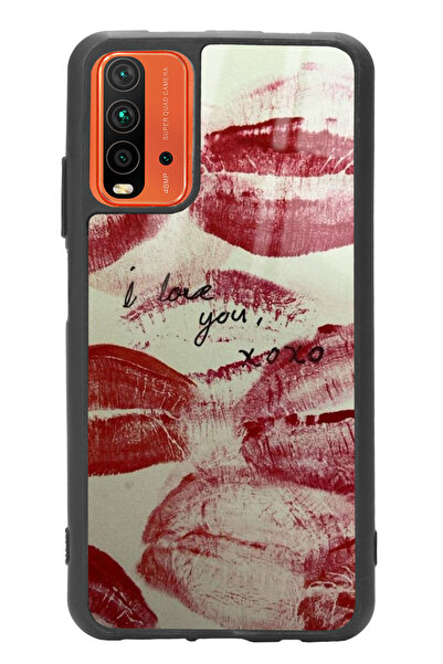 Spoyi Xiaomi Redmi 9T I Love You Tasarımlı Glossy Telefon Kılıfı