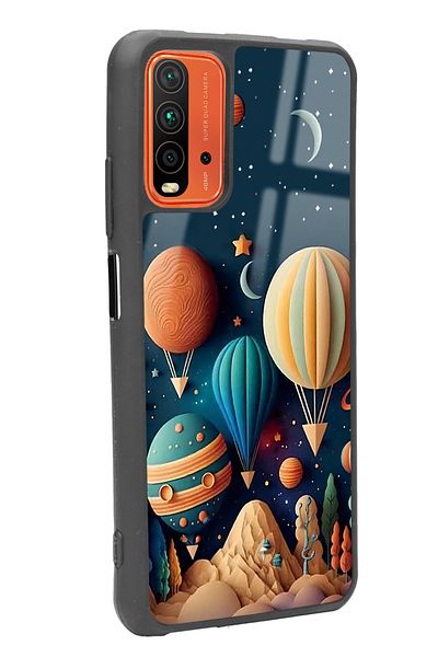 Spoyi غلاف هاتف لامع بتصميم بالونات نجمية لهاتف Xiaomi Redmi 9T