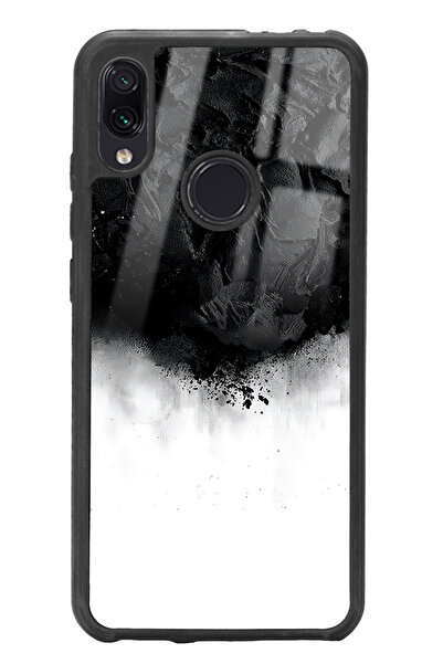 Spoyi Xiaomi Redmi Note 7 Siyah duman Tasarımlı Glossy Telefon Kılıfı