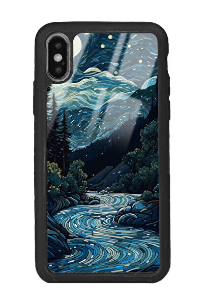 Spoyi iPhone Xs Max Night Tasarımlı Glossy Telefon Kılıfı