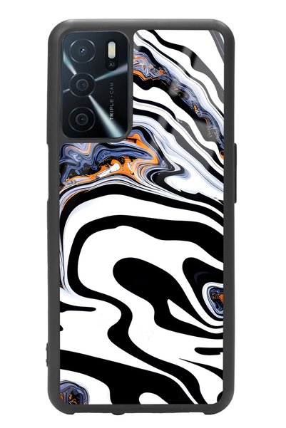 Spoyi Oppo A16 White Marble Design Glossy Phone Case