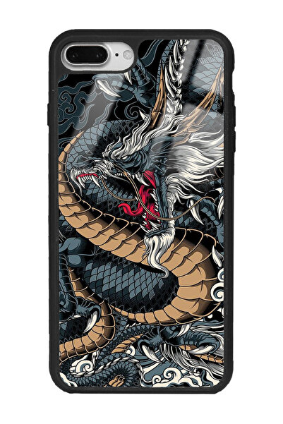 Spoyi iPhone 7 Plus - 8 Plus Ejderha Tasarımlı Glossy Telefon Kılıfı